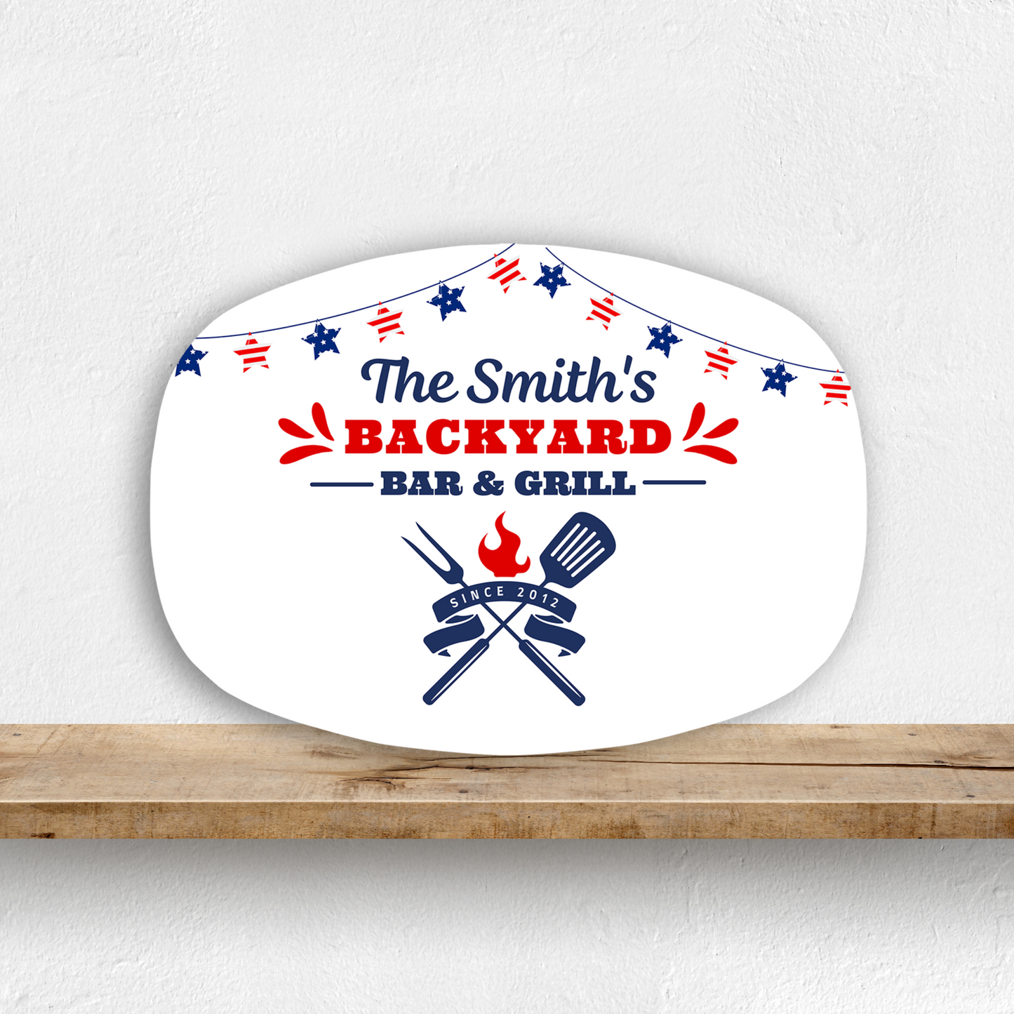 Stars & Stripes Personalized Platter