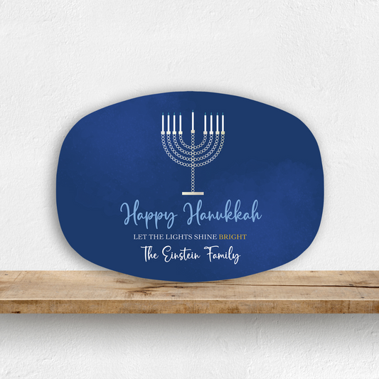 Hannukah Let the Lights Shine Bright Platter