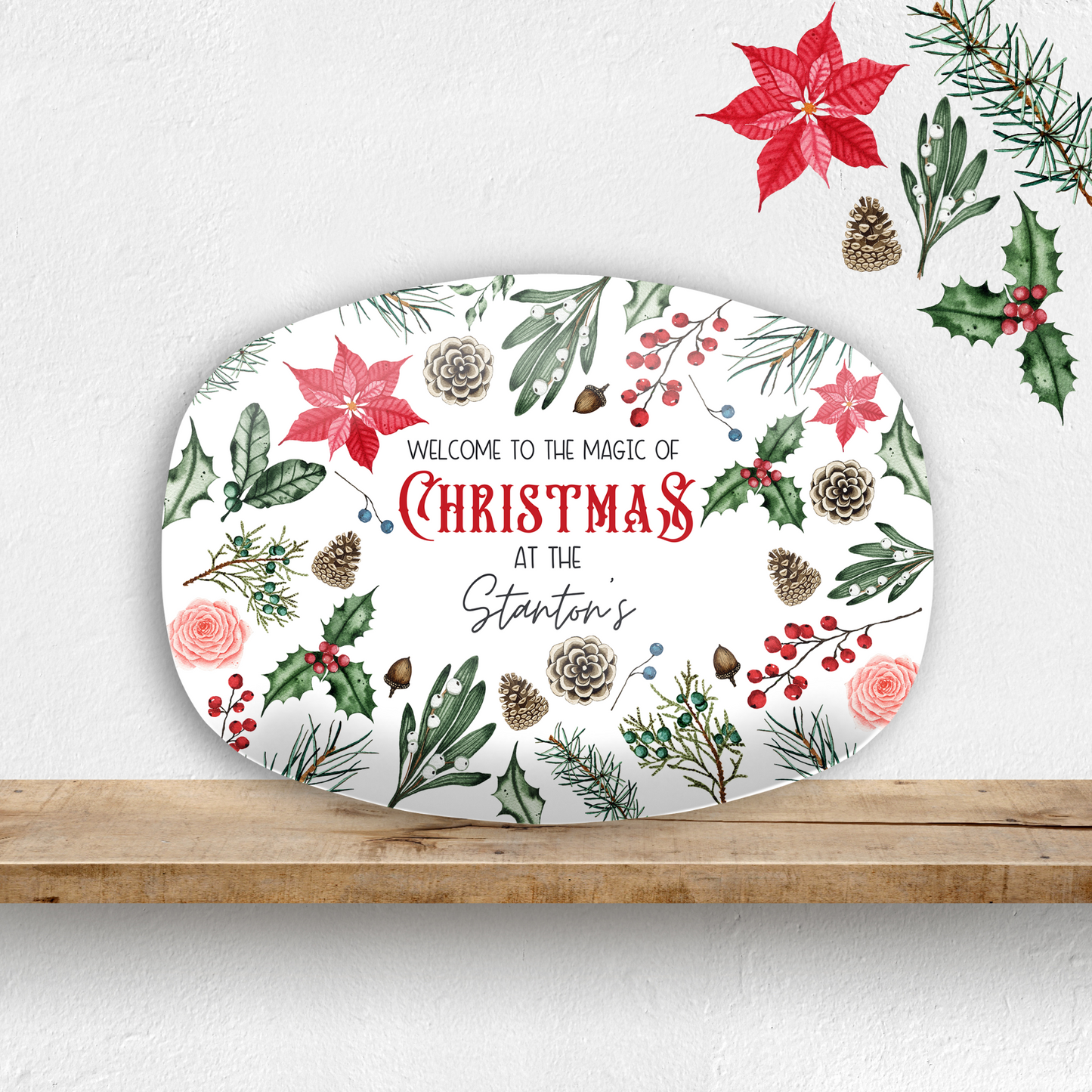 Magic of Christmas Personalized Platter