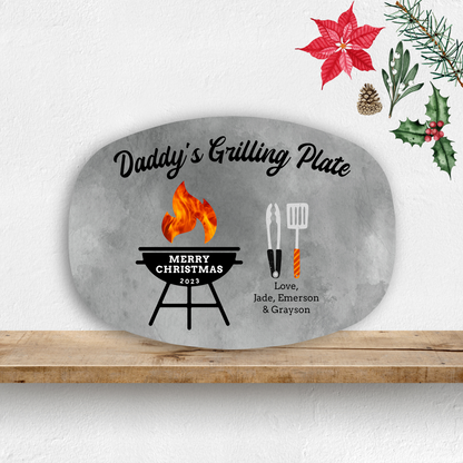 Merry Christmas Daddy's Grilling Plate