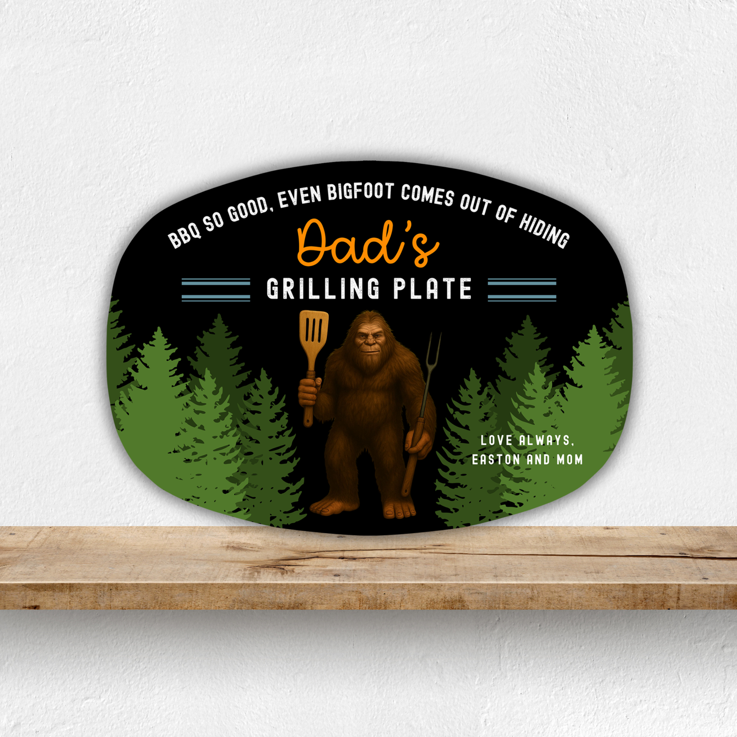Bigfoot Personalized Grilling Plate