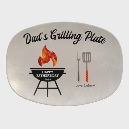 Happy Father's Day Personalized Platter Linen