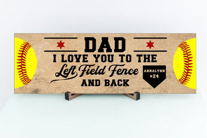 Softball Dad Sign