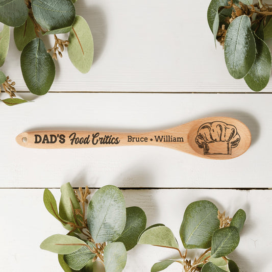 Dad's Food Critics Personalized Spoon