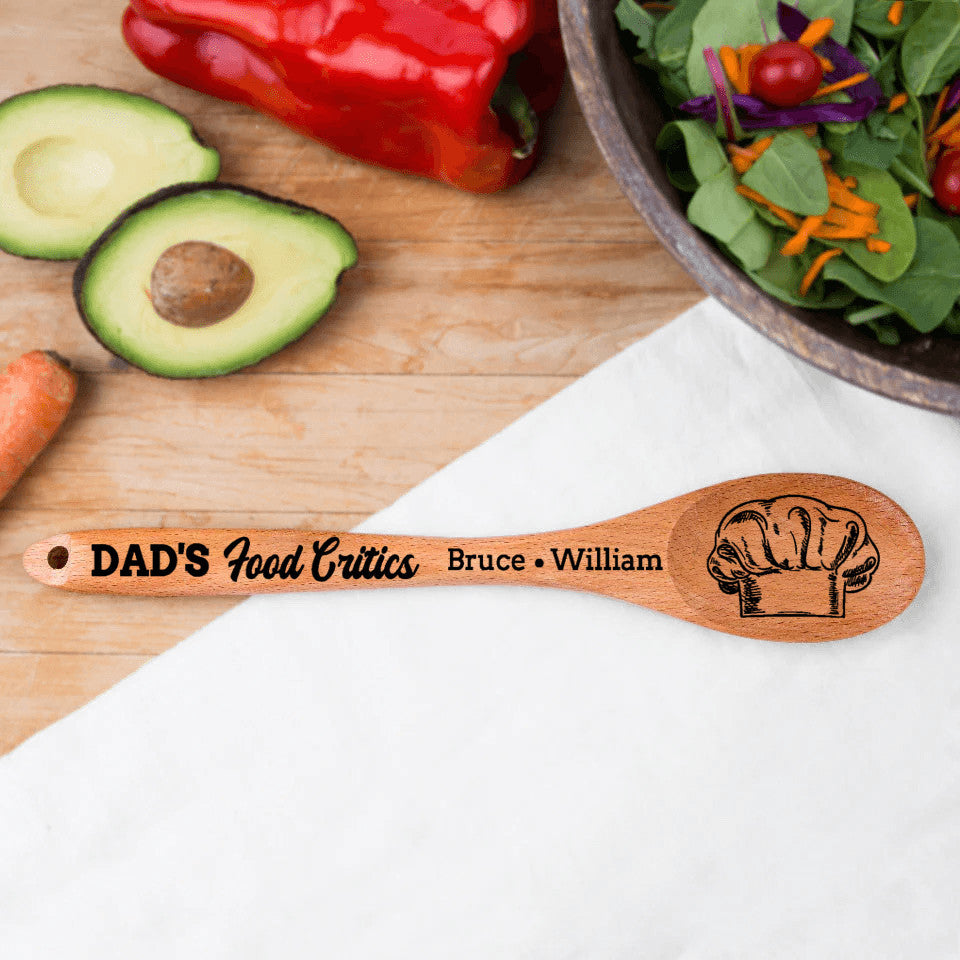 Dad's Food Critics Personalized Spoon