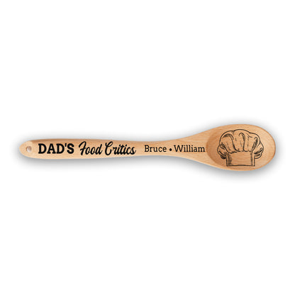 Dad's Food Critics Personalized Spoon