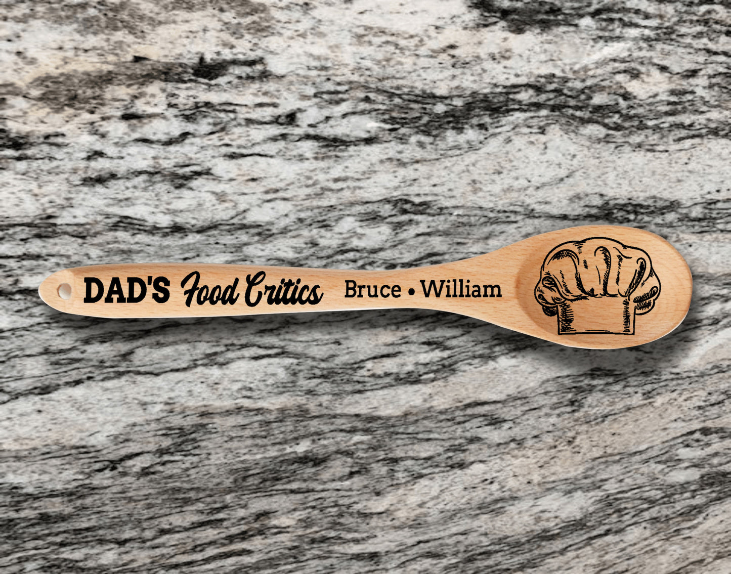 Dad's Food Critics Personalized Spoon