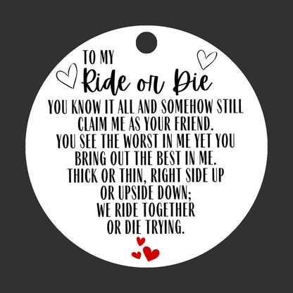 Ride or Die Friend Ornament