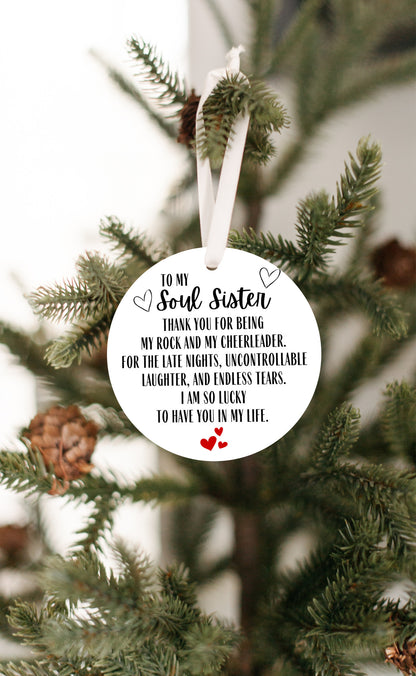 Soul Sister Friend Ornament