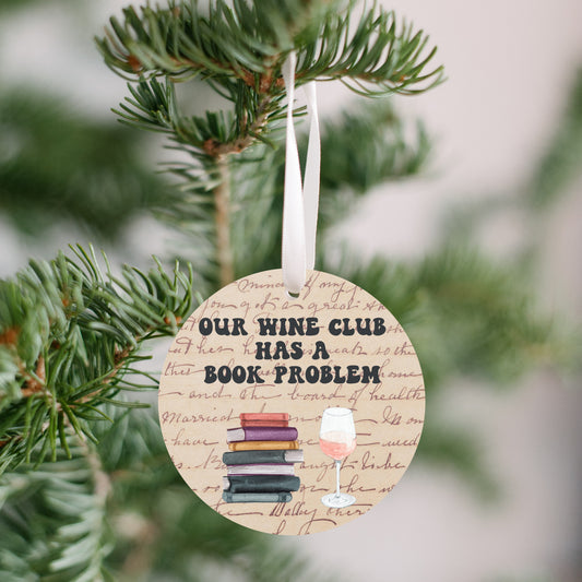 Book Club Wine Vintage Ornament