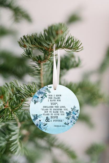 Jeremiah 29:11 Christian Ornament