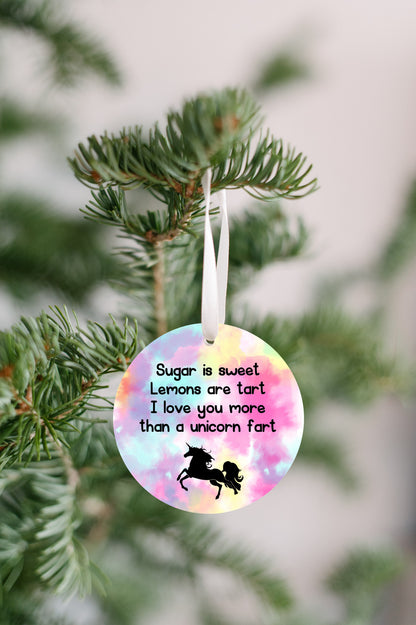Funny Unicorn Ornament