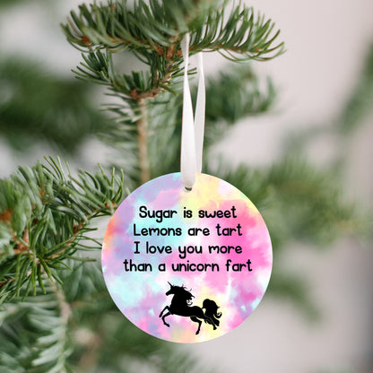 Funny Unicorn Ornament