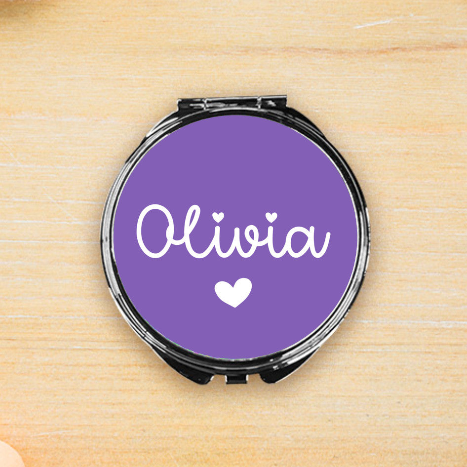 Sweet Heart Personalized Compact Mirror