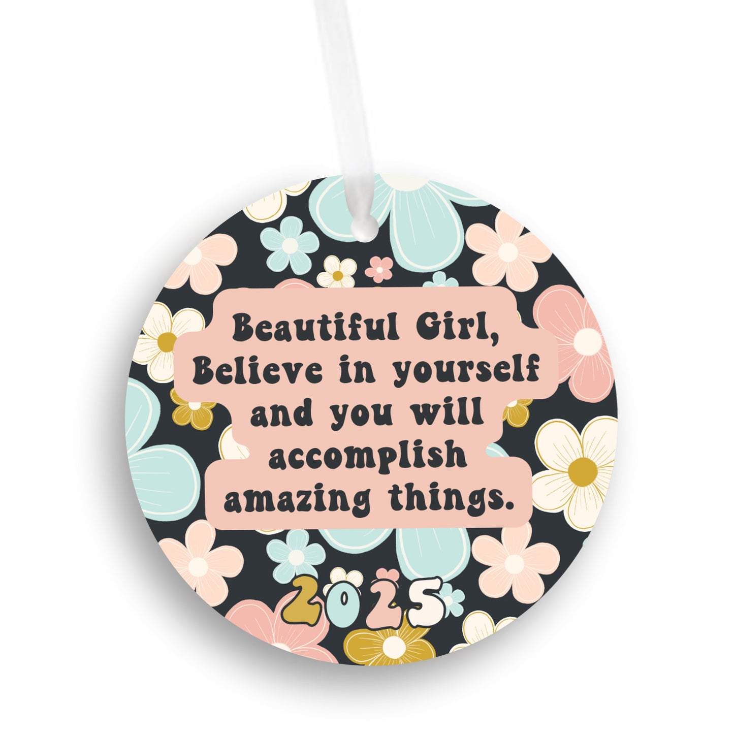 Flower Power Beautiful Girl Ornament