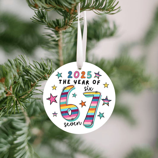 Groovy 6 7 Christmas Ornament