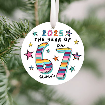 Groovy 6 7 Christmas Ornament