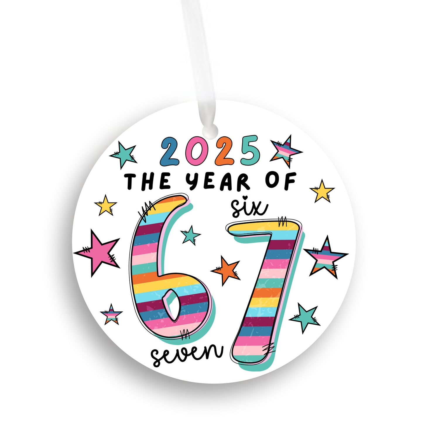 Groovy 6 7 Christmas Ornament