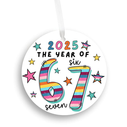 Groovy 6 7 Christmas Ornament