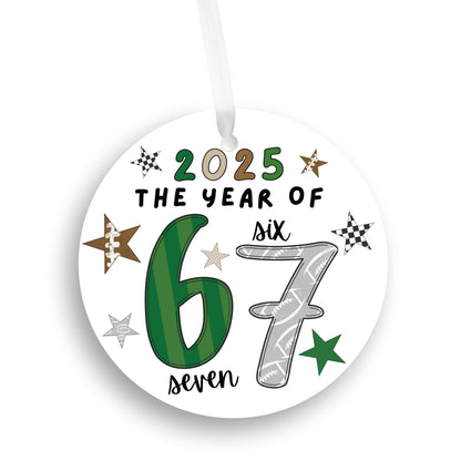 Six Seven Football Ornament