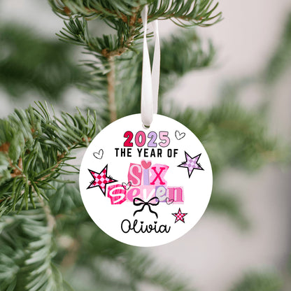 Personalized Six Seven Meme Ornament