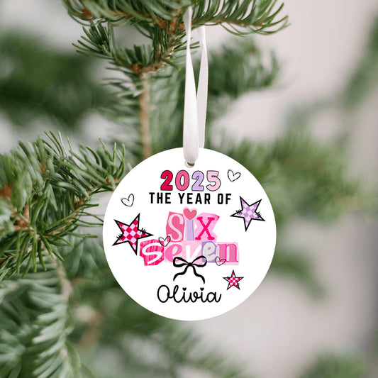 Personalized Six Seven Meme Ornament