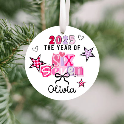 Personalized Six Seven Meme Ornament