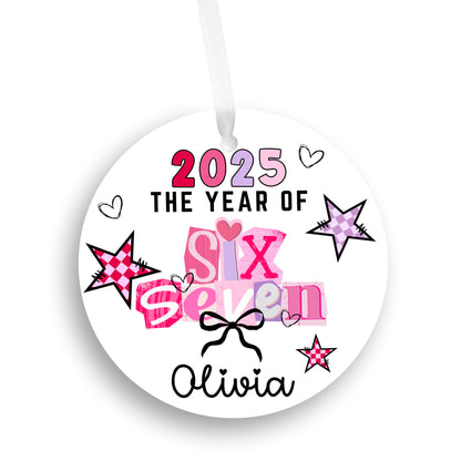 Personalized Six Seven Meme Ornament