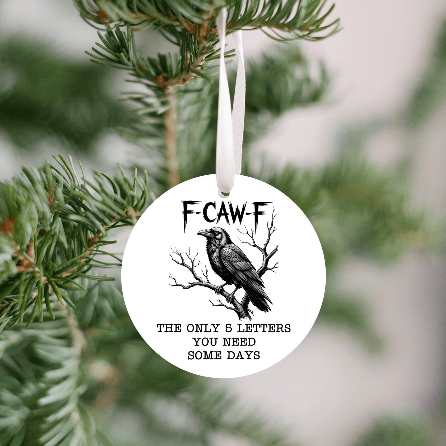 F-CAW-F Funny Christmas Ornament