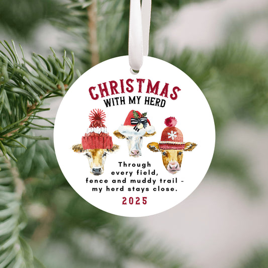 Christmas with My Herd Ornament