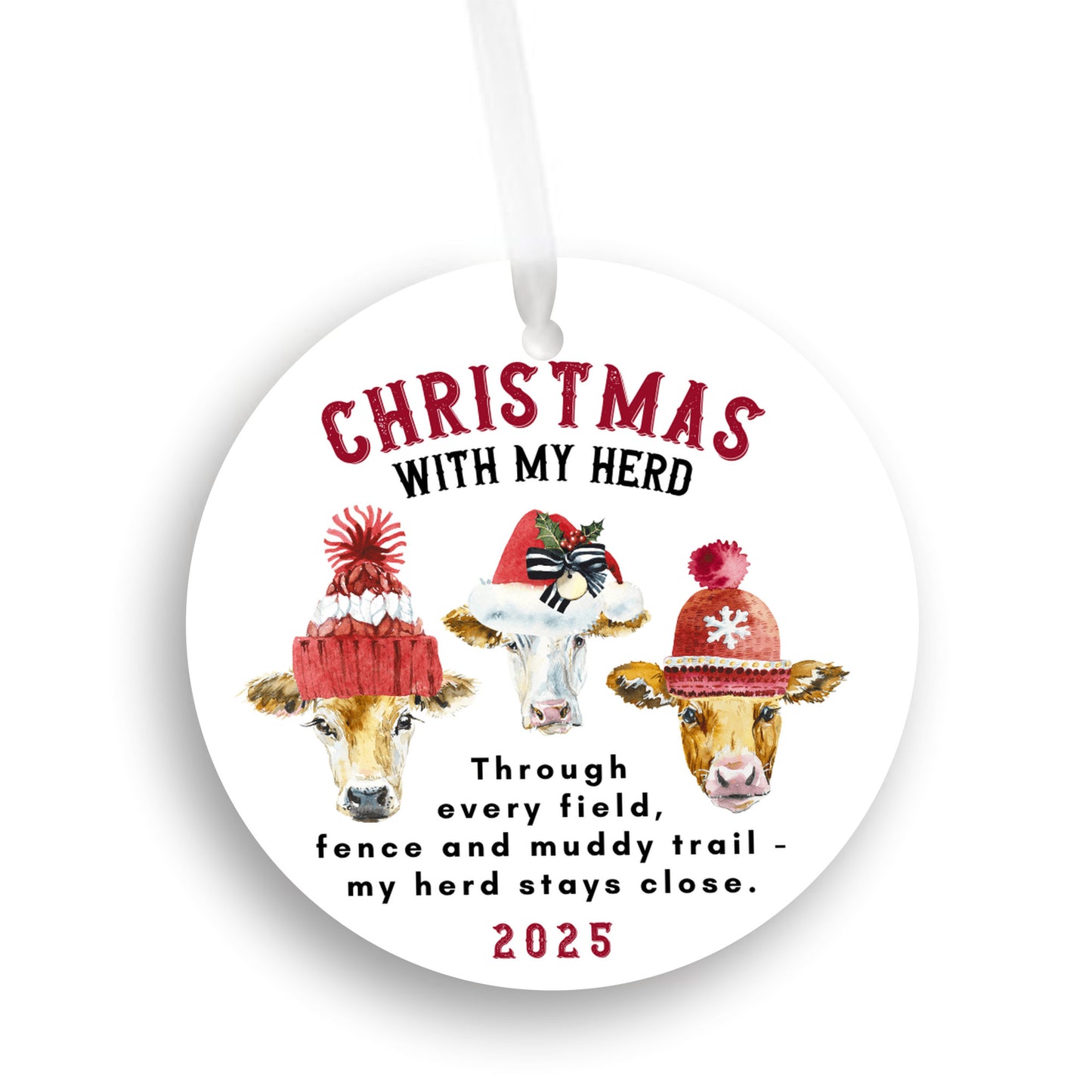 Christmas with My Herd Ornament