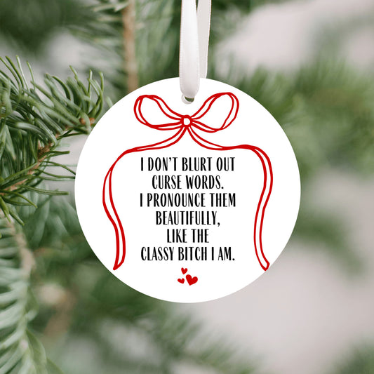 Curse Words Funny Ornament
