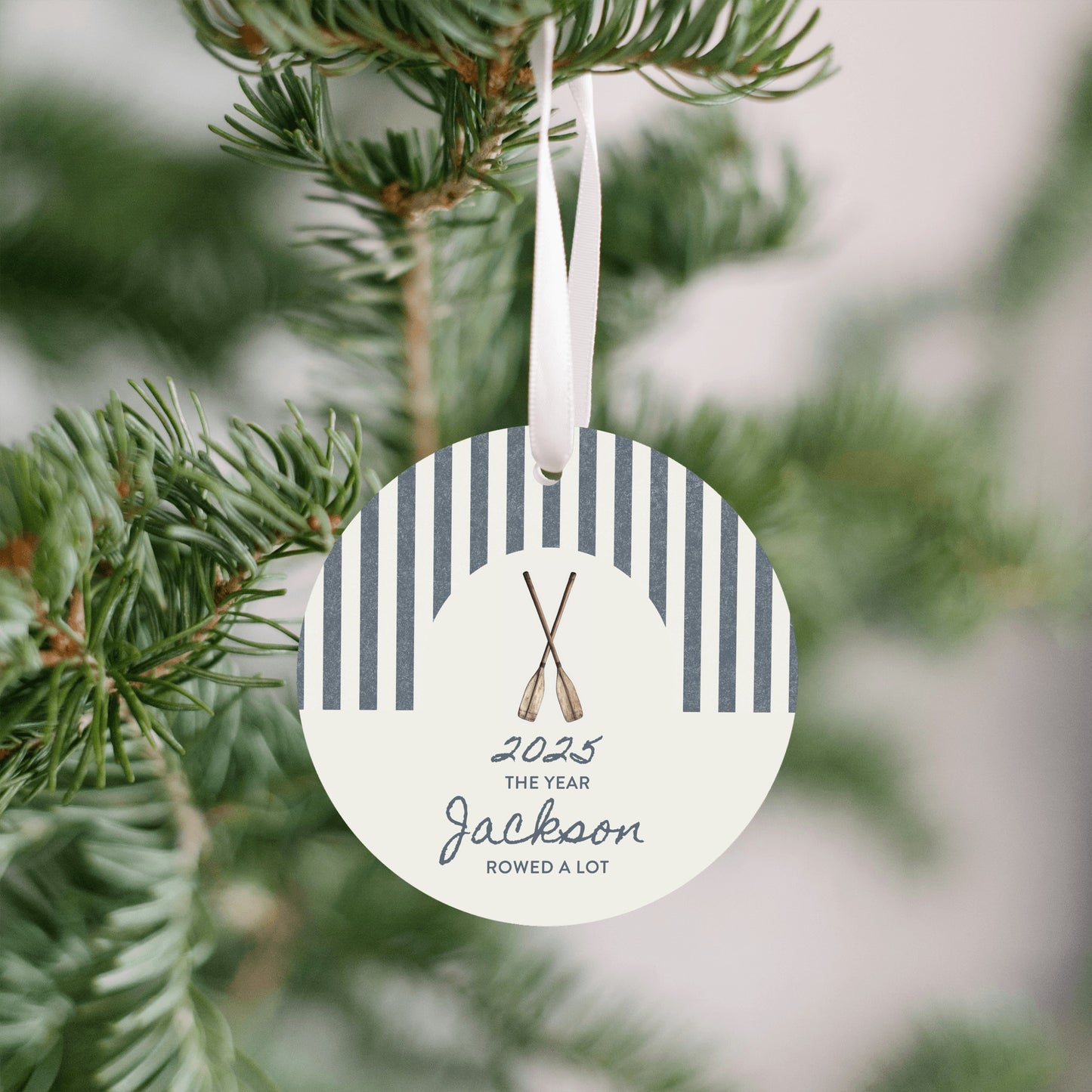 Personalized Rowing Ornament