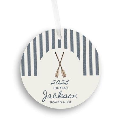 Personalized Rowing Ornament