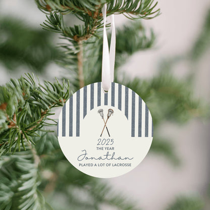 Personalized Lacrosse Ornament