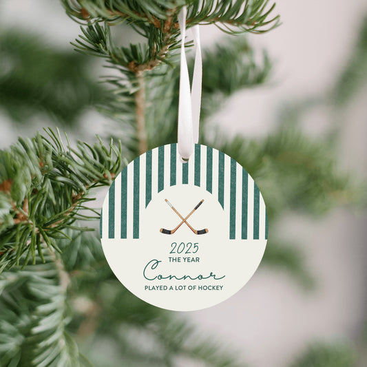 Personalized Hockey Ornament