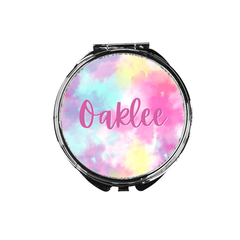 Personalized Tiedye Compact Mirror