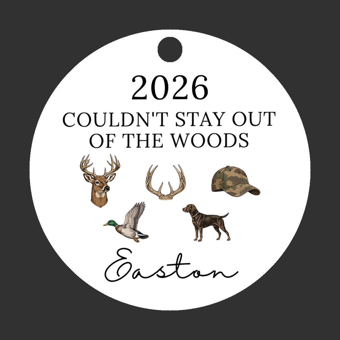 Hunting Season Personalized Christmas Ornament