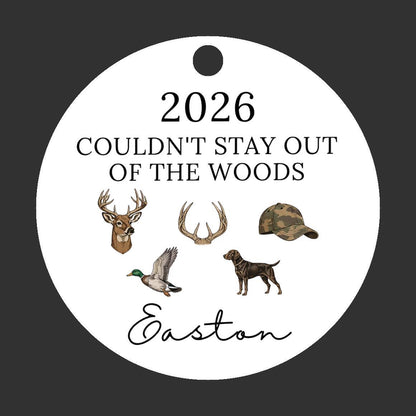 Hunting Season Personalized Christmas Ornament