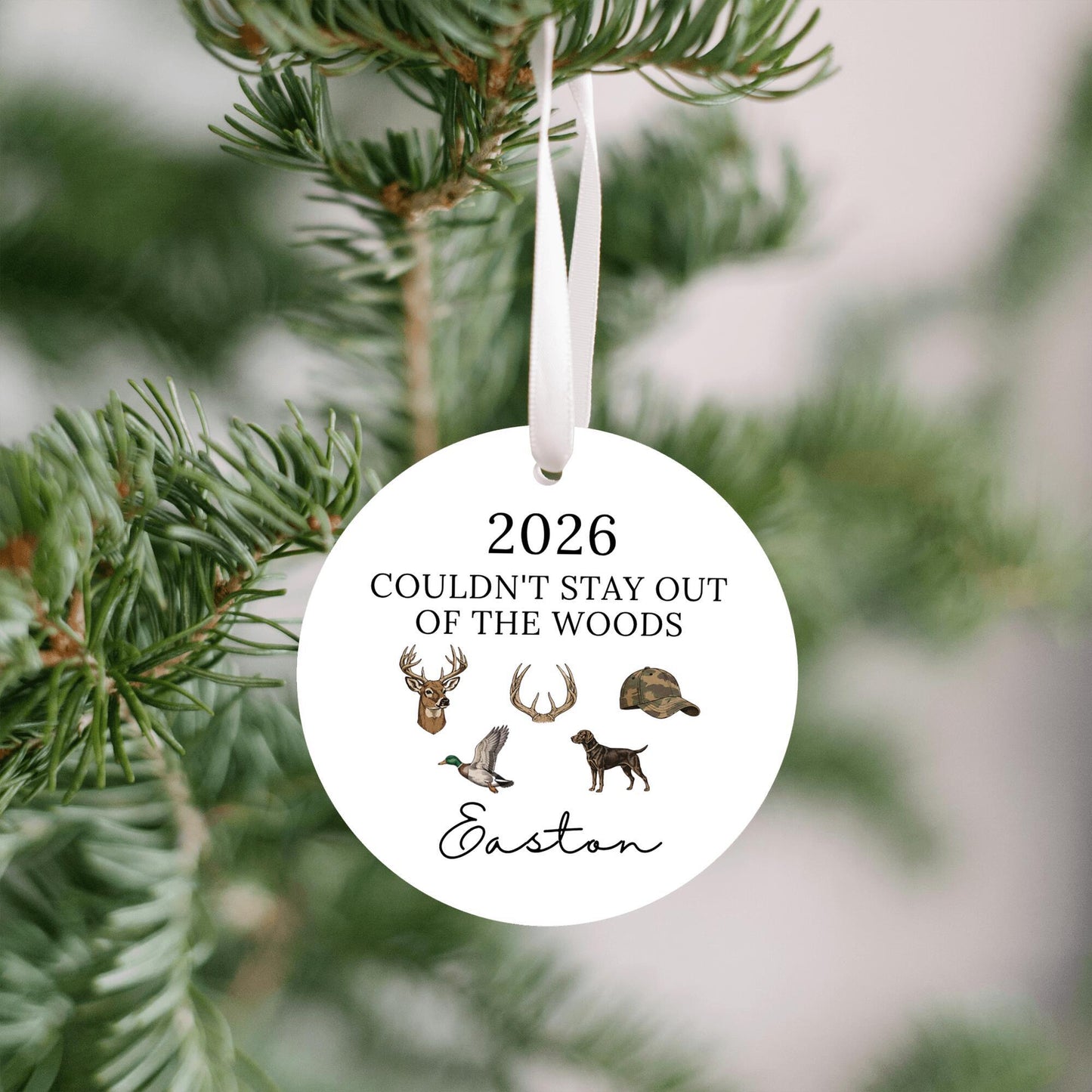 Hunting Season Personalized Christmas Ornament