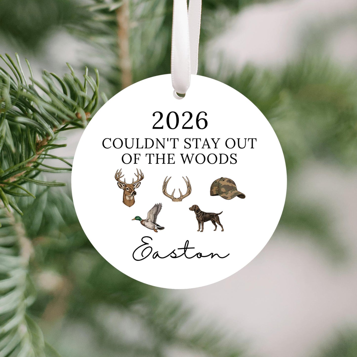 Hunting Season Personalized Christmas Ornament