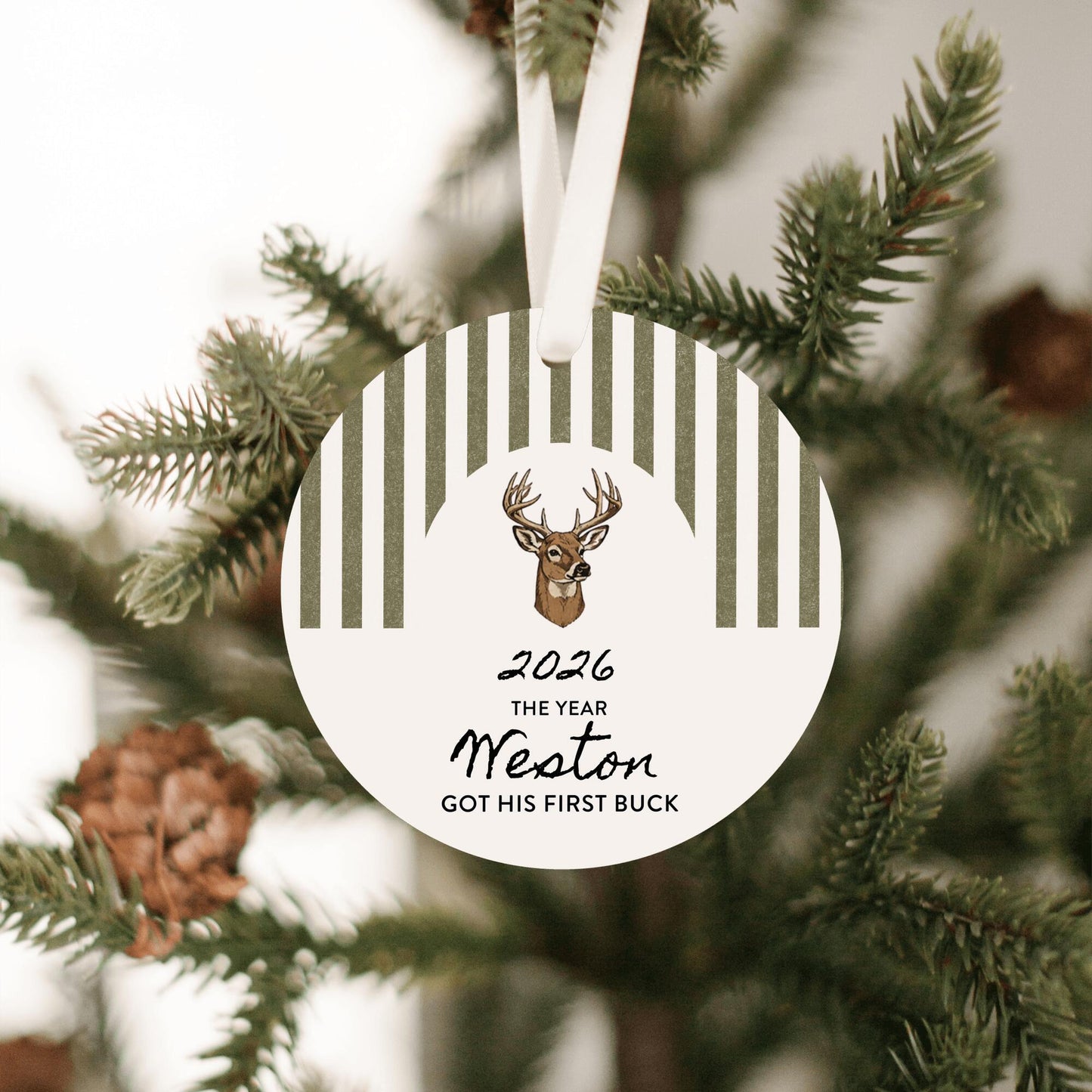 Got my First Buck Personalized Ornament