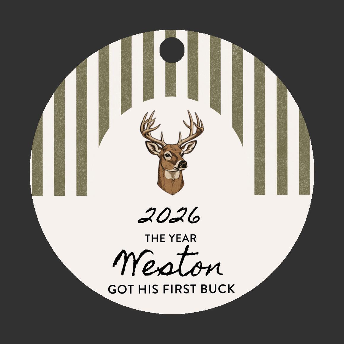 Got my First Buck Personalized Ornament