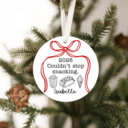 Couldn't Stop Snacking Personalized Ornament