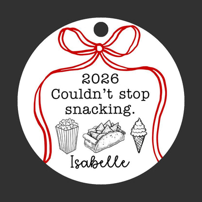 Couldn't Stop Snacking Personalized Ornament