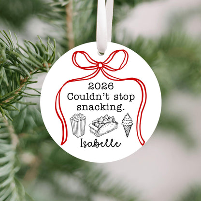 Couldn't Stop Snacking Personalized Ornament