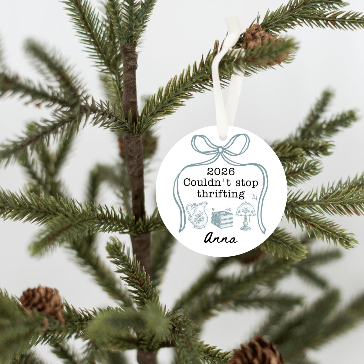 Couldn't Stop Thrifting Personalized Ornament
