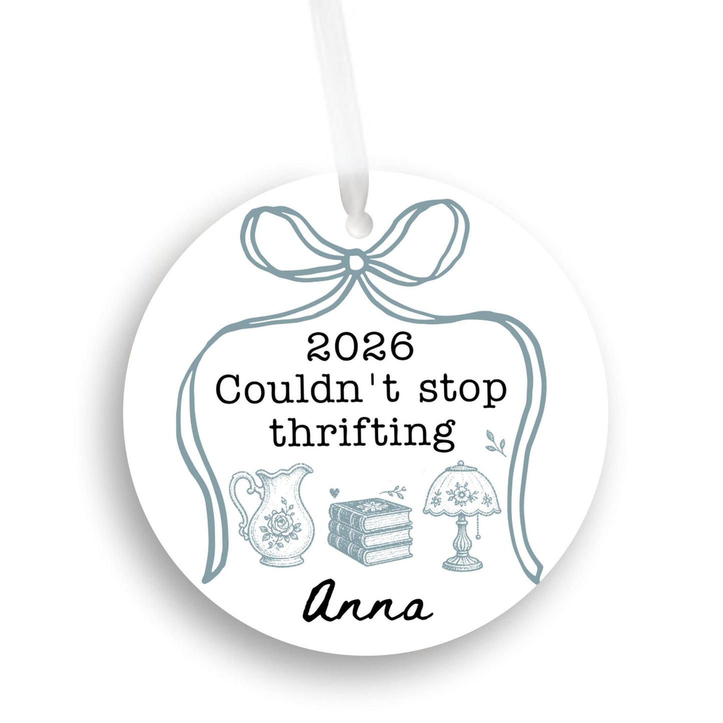 Couldn't Stop Thrifting Personalized Ornament