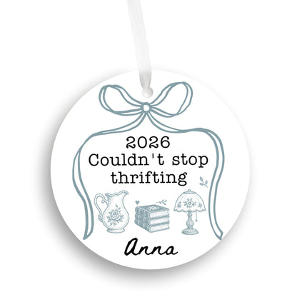 Couldn't Stop Thrifting Personalized Ornament