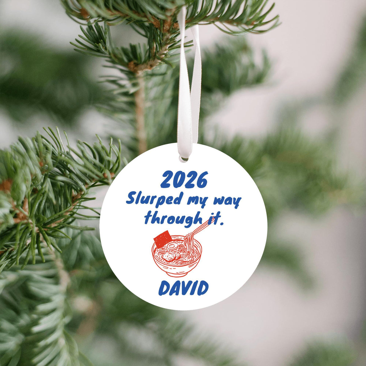 Ramen Personalized Funny Ornament